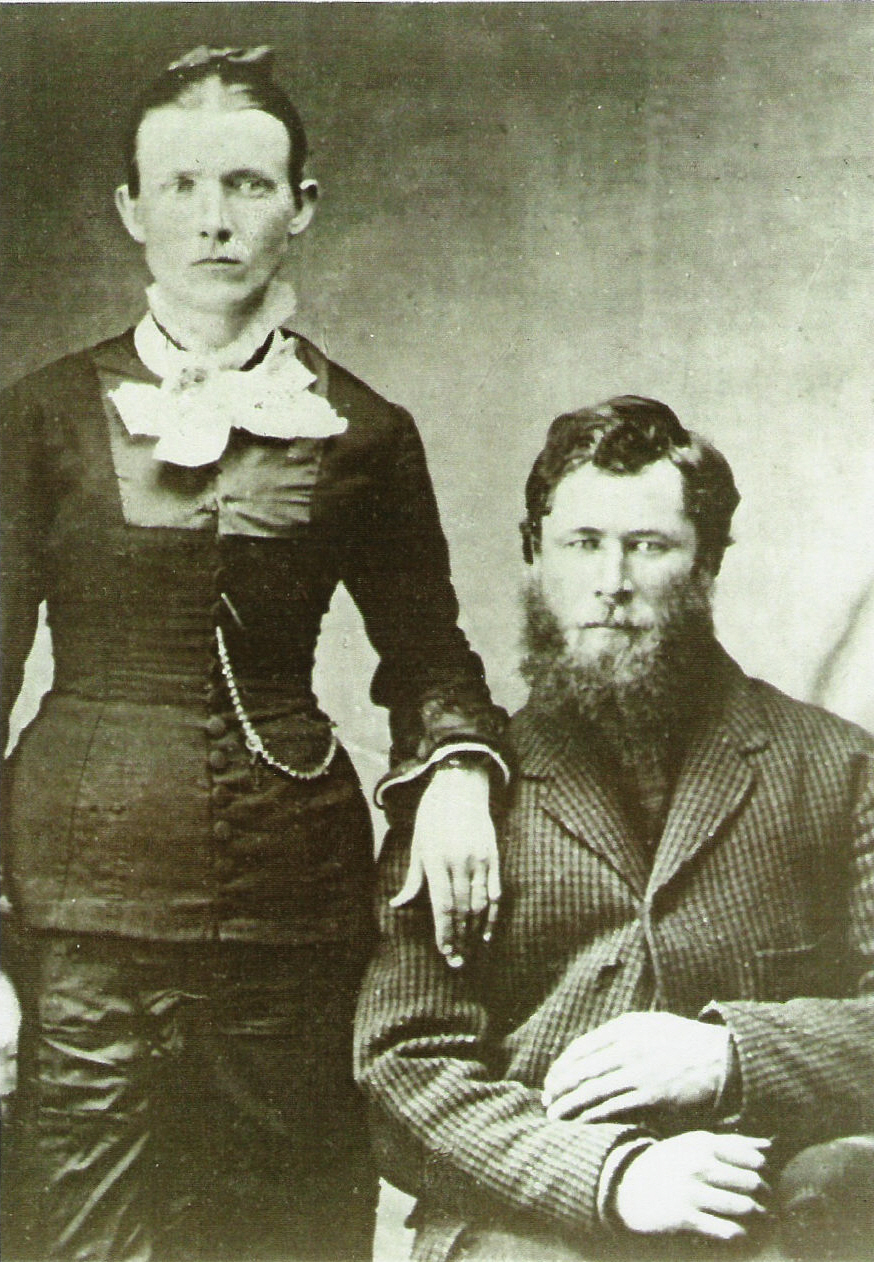 Ann (Dixon) Rideout, shown here with her husband Jeptha, arrived with her family in New Brunswick from the West Indies in 1819.