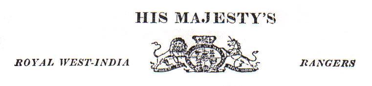 Royal West India Rangers' logo from an 1819 discharge certificate