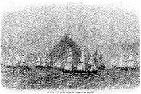 Perhaps the transports carrying the Rangers looked somewhat like this 1871 British Squadron